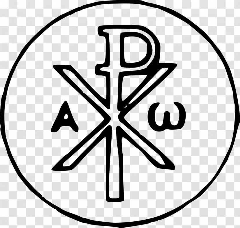 Christian Symbolism Christianity Alpha And Omega Chi Rho - Monochrome - Monogram C Transparent PNG