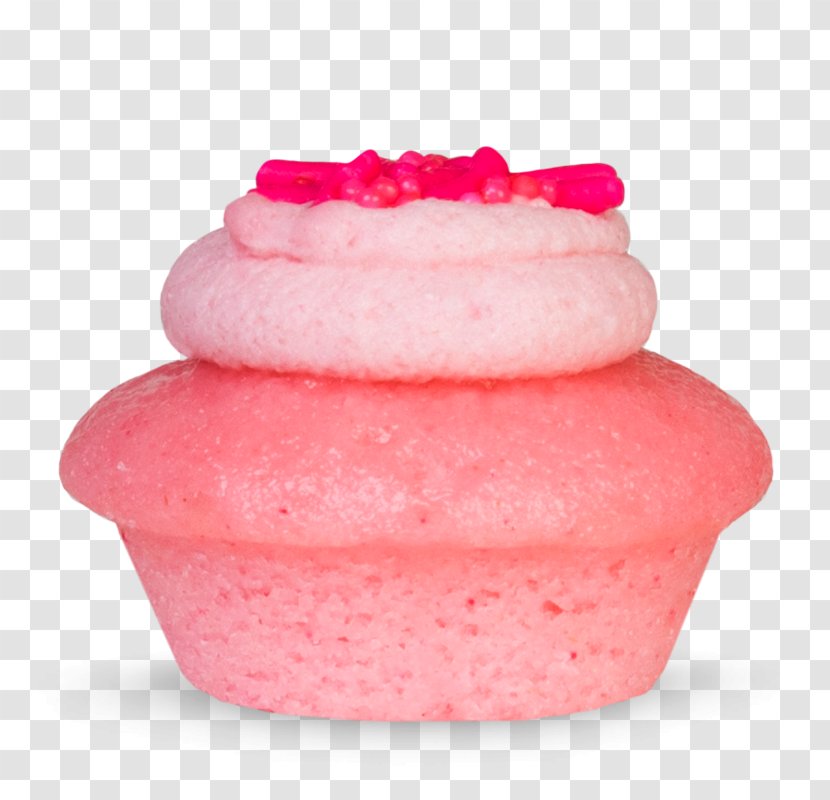 Cupcake Marshmallow Creme Buttercream Flavor Frozen Dessert - Baking Cup - Pink Macaron Transparent PNG
