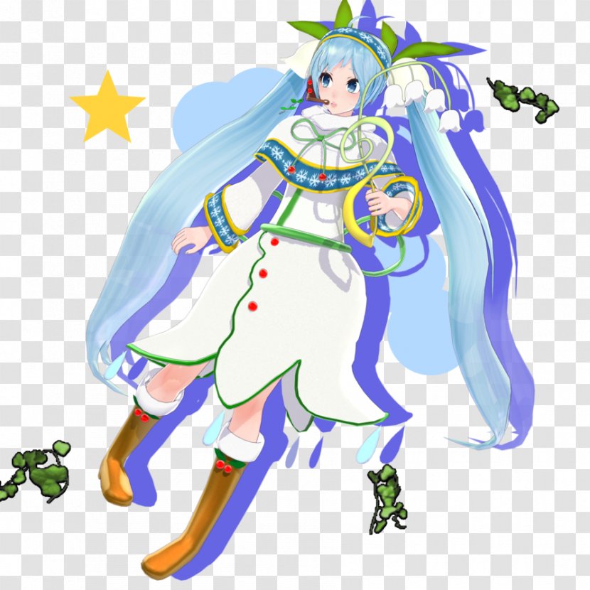 Hatsune Miku MikuMikuDance Kagamine Rin/Len Vocaloid 雪未來 - Cartoon Transparent PNG