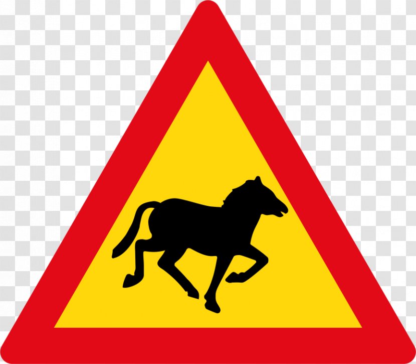 Traffic Sign Cattle Warning - Road Transparent PNG