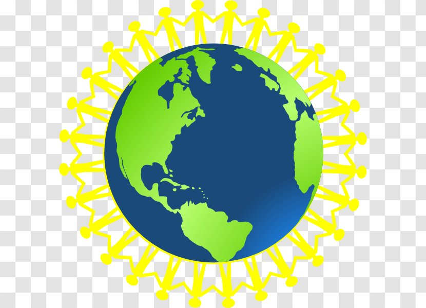 Globe Earth Clip Art - Holding Hands Transparent PNG