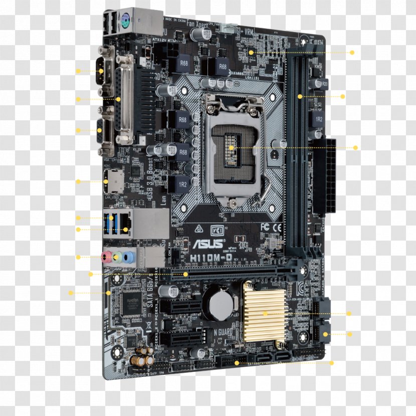 Intel Motherboard LGA 1151 MicroATX ASUS - Personal Computer Hardware Transparent PNG