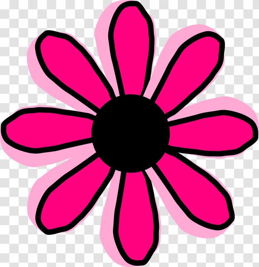 Pink Flower Color Green Clip Art Transparent PNG