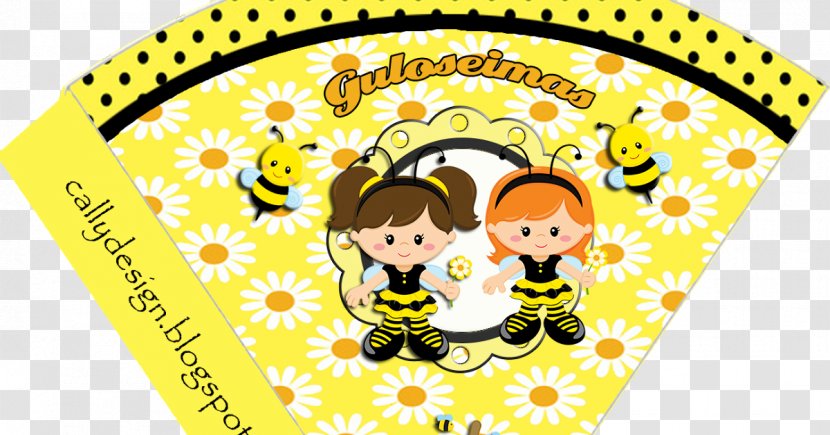 Bee Label Party Birthday Convite Transparent PNG