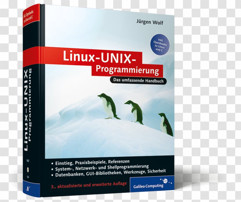 Linux-Unix-Programmierung: Das Umfassende Handbuch Shellprogrammierung Book - System - Enterprises Album Cover Transparent PNG