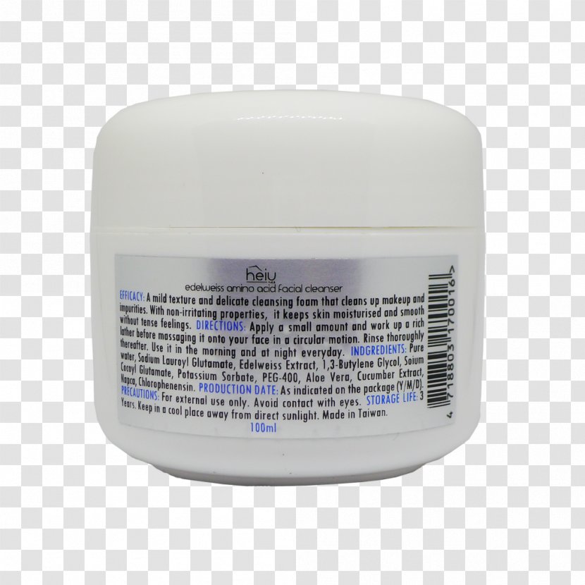 Amino Acid Cream Cleanser Amine - Facial Transparent PNG