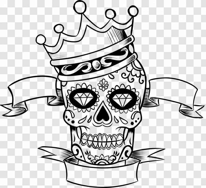 Calavera Coloring Book Day Of The Dead Skull Child - Tree Transparent PNG