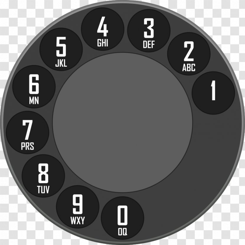 Rotary Dial Dialer Telephone Call - Auto - Phone Transparent PNG