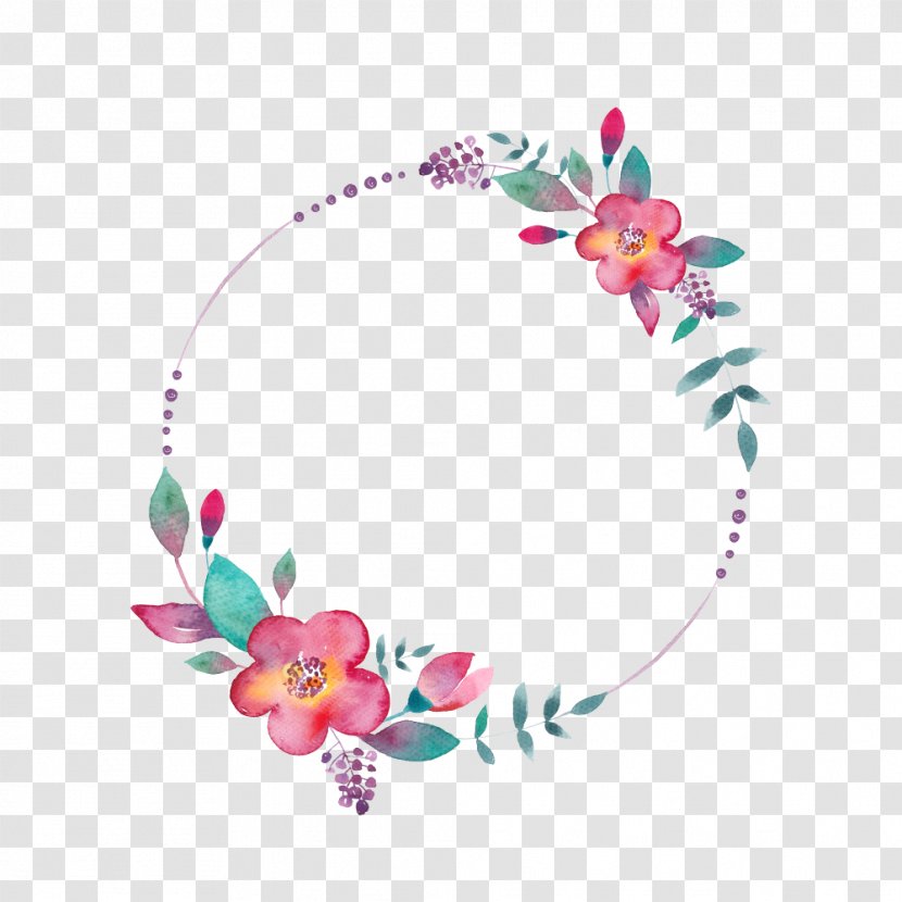 Watercolor Painting YouTube - Poster - FLORAL CIRCLE Transparent PNG