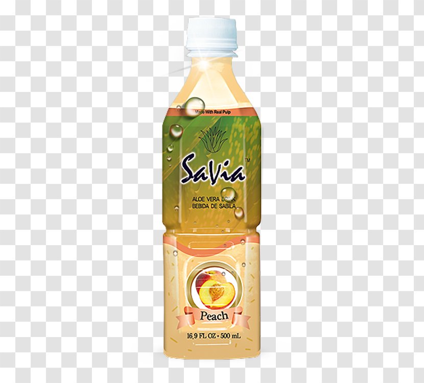 Juice Flavor Tea Drink Aloe Vera - Peach Transparent PNG