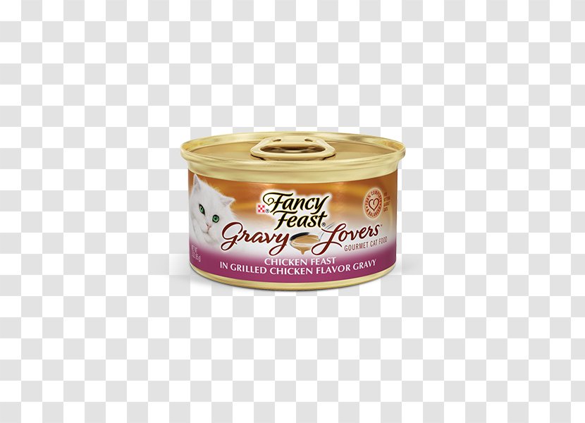 Fancy Feast Gourmet Wet Gravy Lovers Cat Canned Food Turkey Meat - Grilled Salmon Transparent PNG