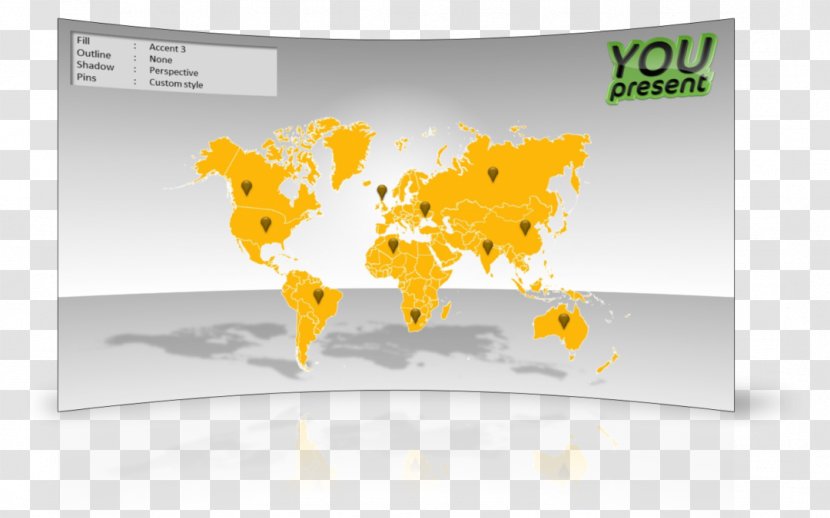 World Map Microsoft PowerPoint - Geography - Infographic CV Transparent PNG