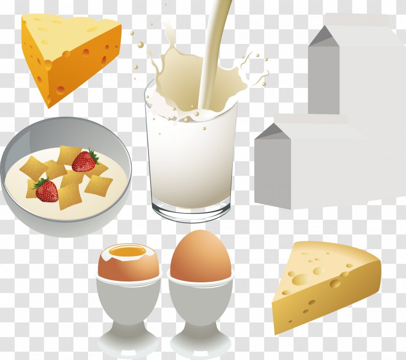 Milk Breakfast Dairy Product Food Clip Art - Butter - And Bread Transparent PNG