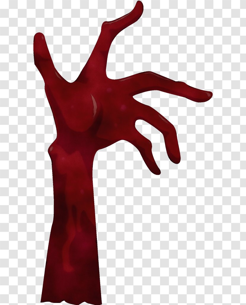 Red Finger Hand Maroon Arm - Material Property Thumb Transparent PNG