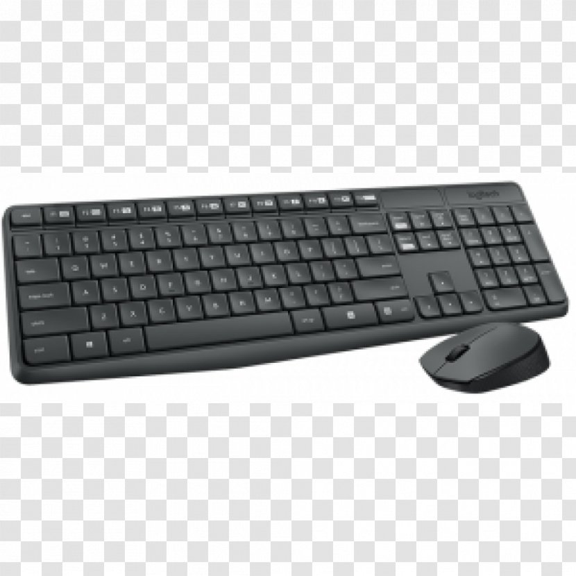 Computer Keyboard Mouse Wireless Logitech - Usb - Pc Transparent PNG