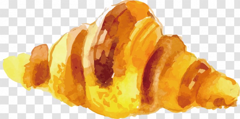 Doughnut Bakery Bread Stuffing - Whole Wheat - Vector Hand-painted Delicious Croissant Transparent PNG