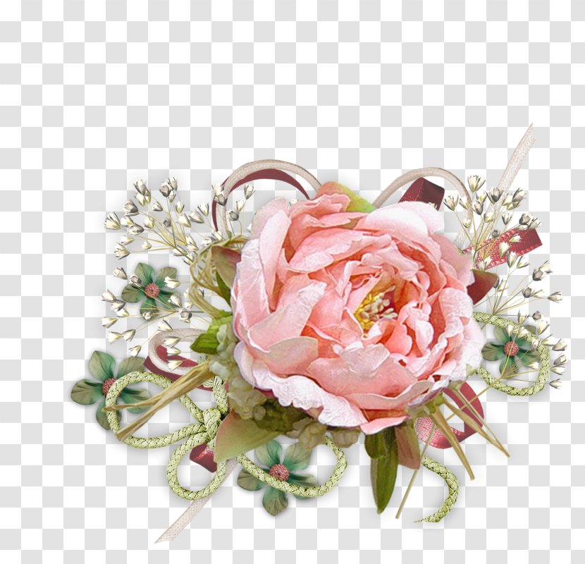 Flower Garden Roses Clip Art - Pink - Vintage Transparent PNG