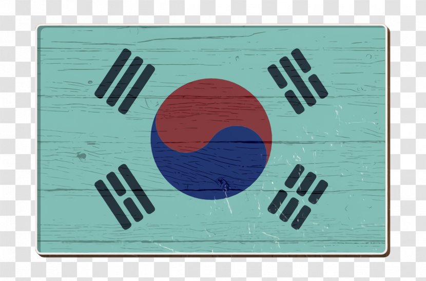Nation Icon International Flags South Korea - Turquoise - Flag Wallet Transparent PNG