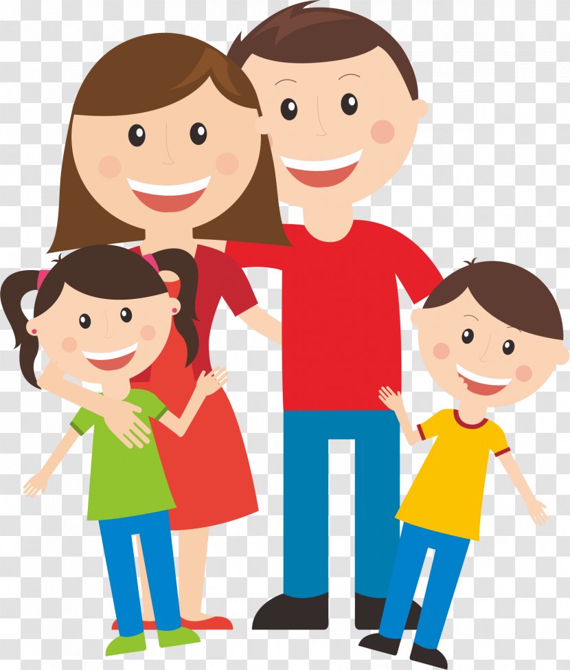 Royalty-free Stock Photography Illustration - Male - Happy Family Of Four Transparent PNG