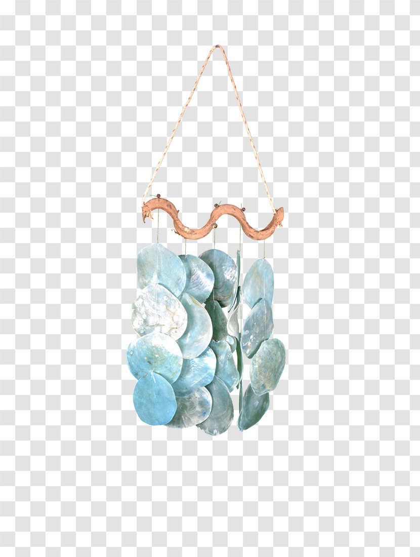 Windowpane Oyster Turquoise Jewellery Wind Chimes - Painted Conch Transparent PNG