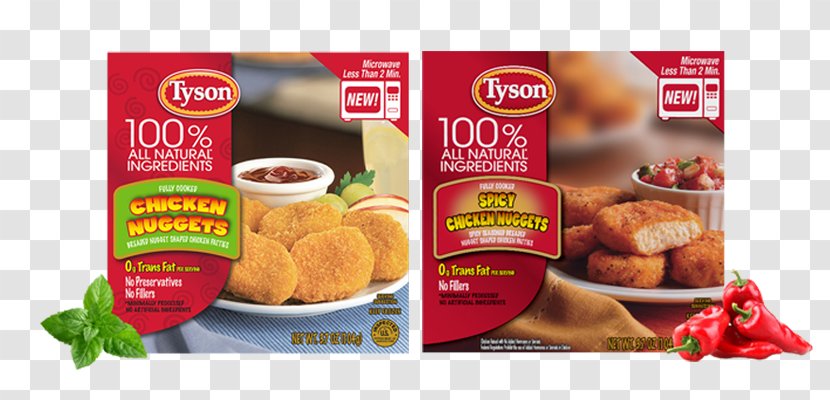 Natural Foods Specialty Junk Food Condiment - Frozen - Tyson Chicken Nuggets Transparent PNG