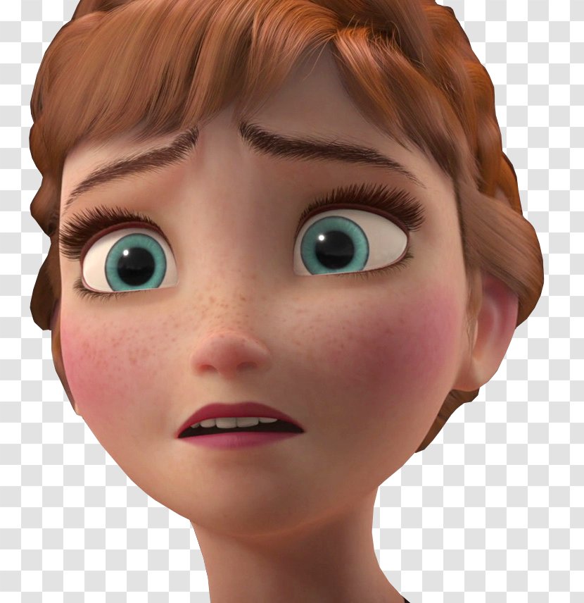 Anna Elsa Frozen Image Sadness - Eyelash Transparent PNG