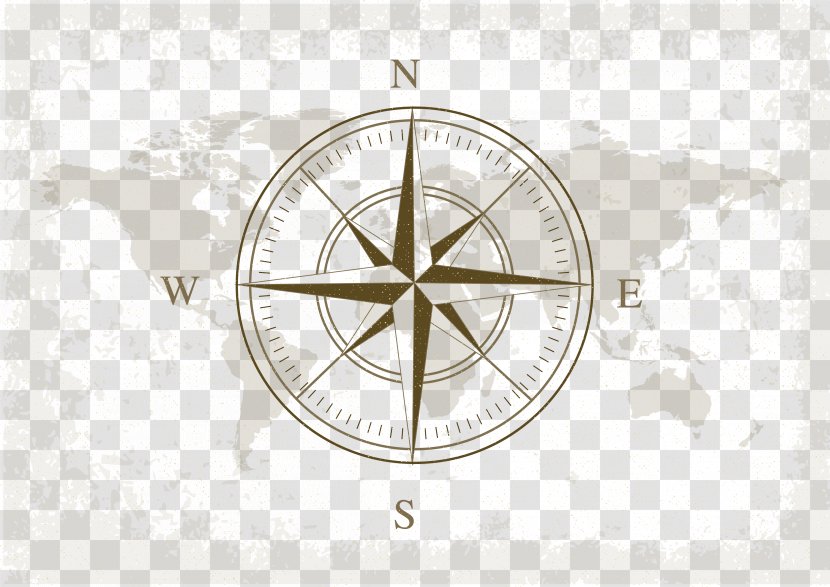 Globe Compass Nautical Chart World Map - Brand - Vector Transparent PNG