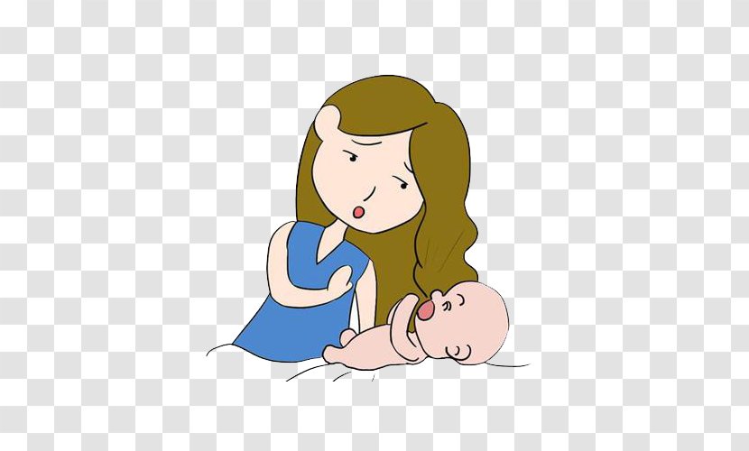 Milk Child Hiccup Breastfeeding Mother - Cartoon - Feed Baby Picture Material Transparent PNG