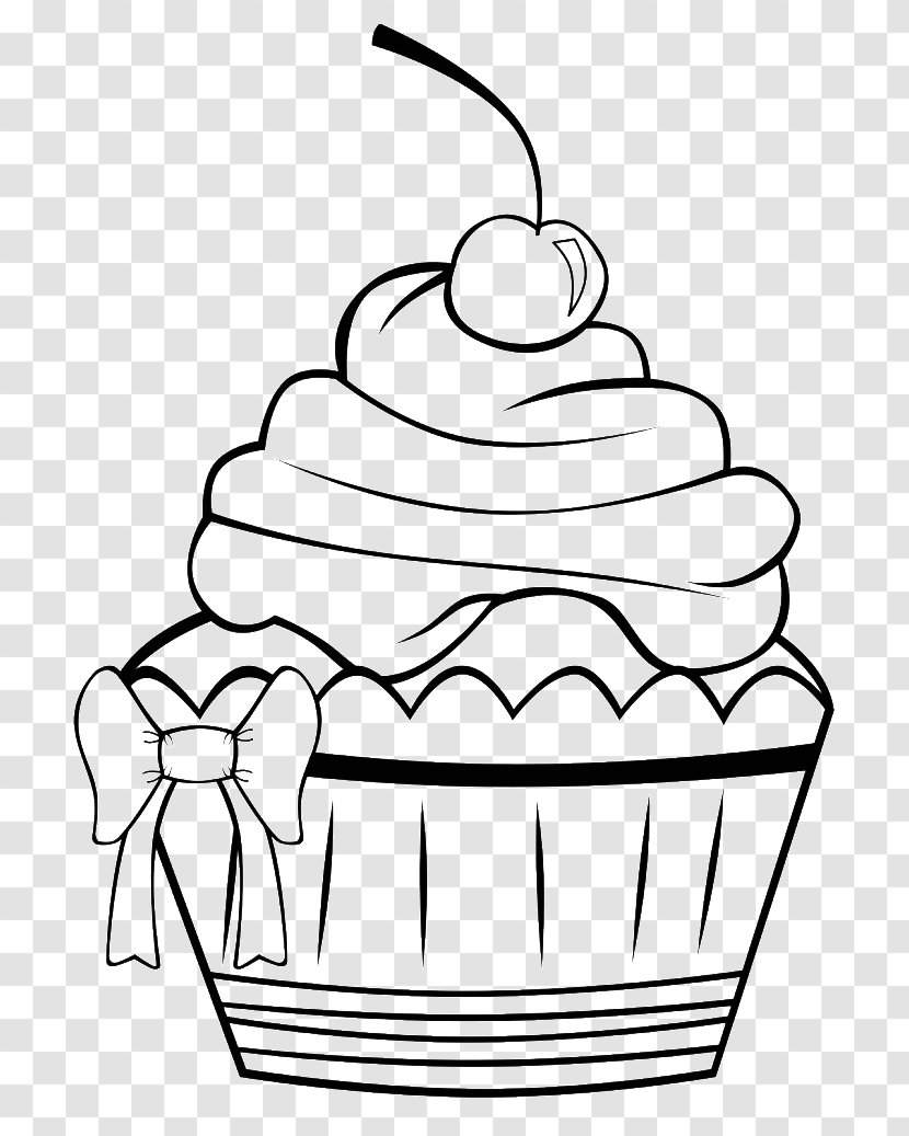 Cupcake Frosting & Icing Muffin Coloring Book - Draw Transparent PNG