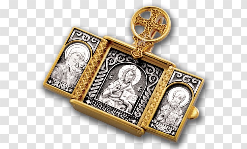 Our Lady Of Kazan Elite 925 Silver Gold Icon Transparent PNG