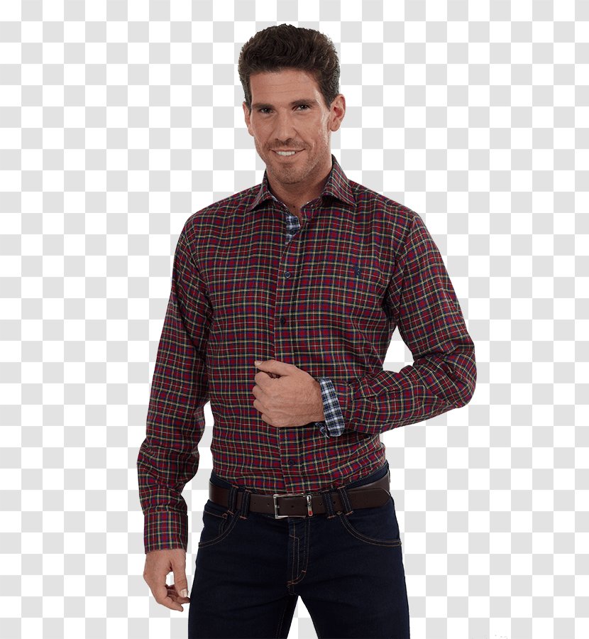 Dress Shirt T-shirt Tartan Collar - Fashion - Plaid Transparent PNG