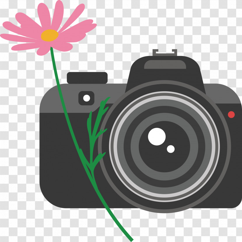 Camera Flower Transparent PNG