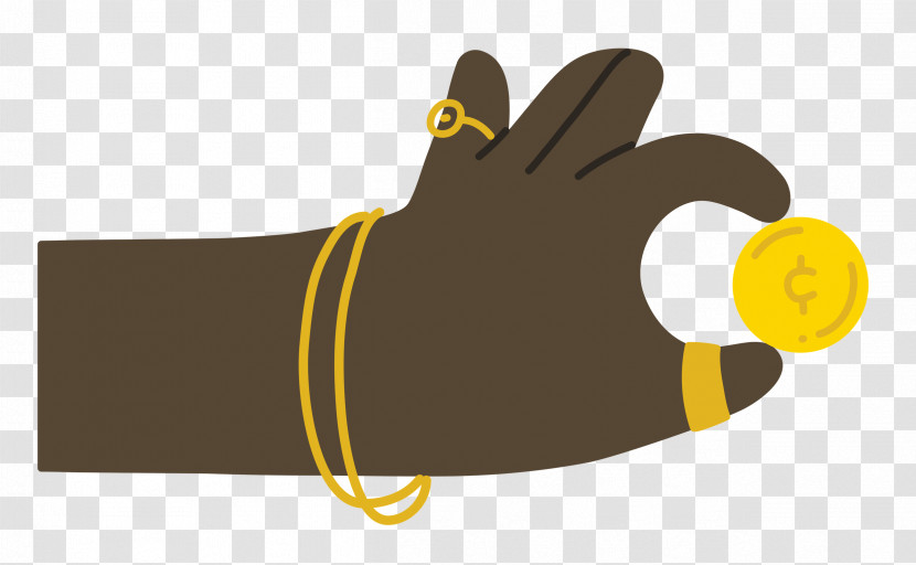 Hand Pinching Coin Transparent PNG