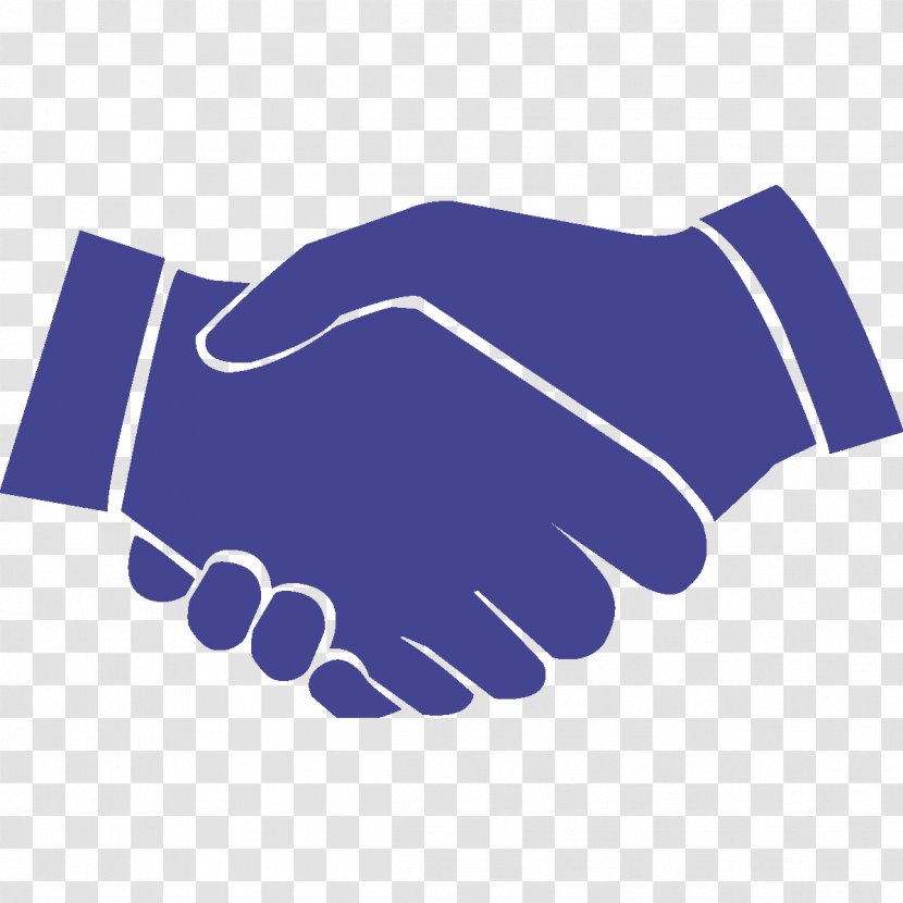 Handshake Symbol Smiley - Electric Blue Transparent PNG