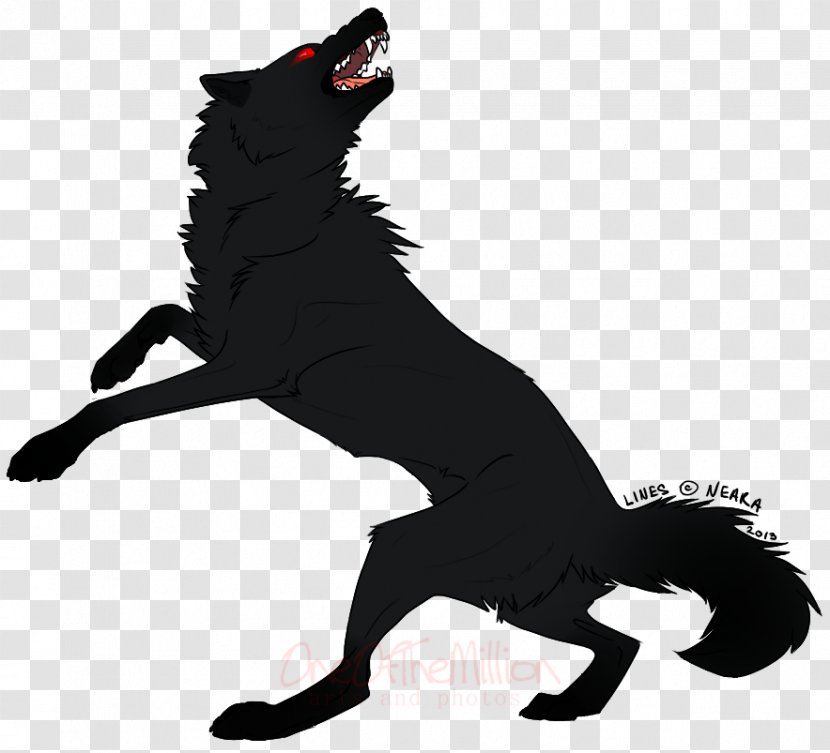 Dog Horse Silhouette Character - Tail - Angry Wolf Transparent PNG