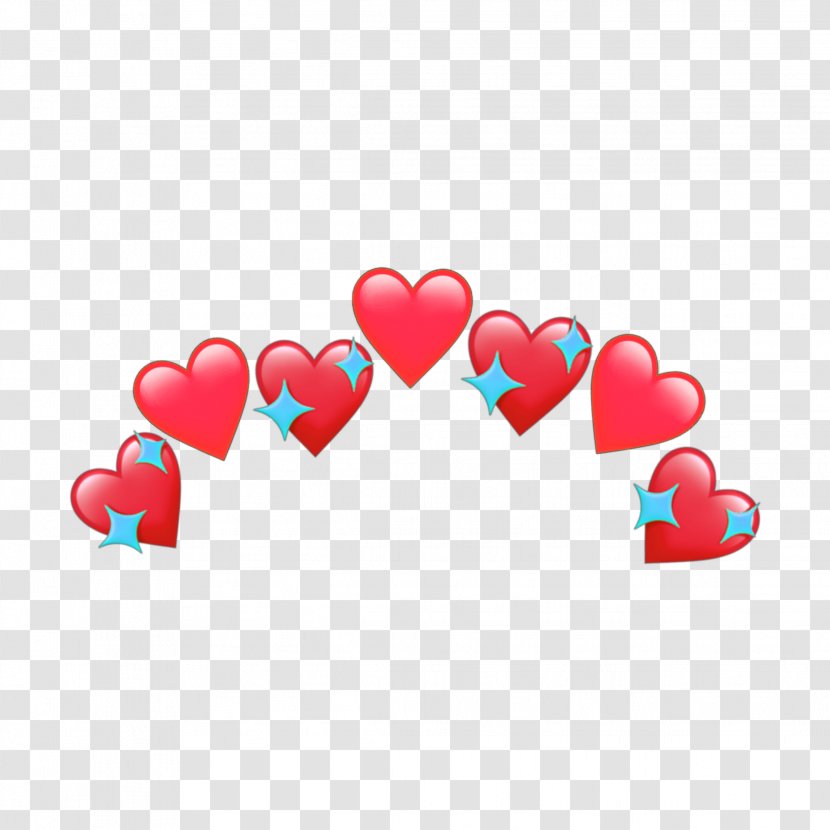 Background Heart Emoji - Sticker - Text Crown Transparent PNG