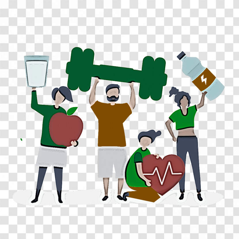 People Cartoon Social Group Team Sharing Transparent PNG