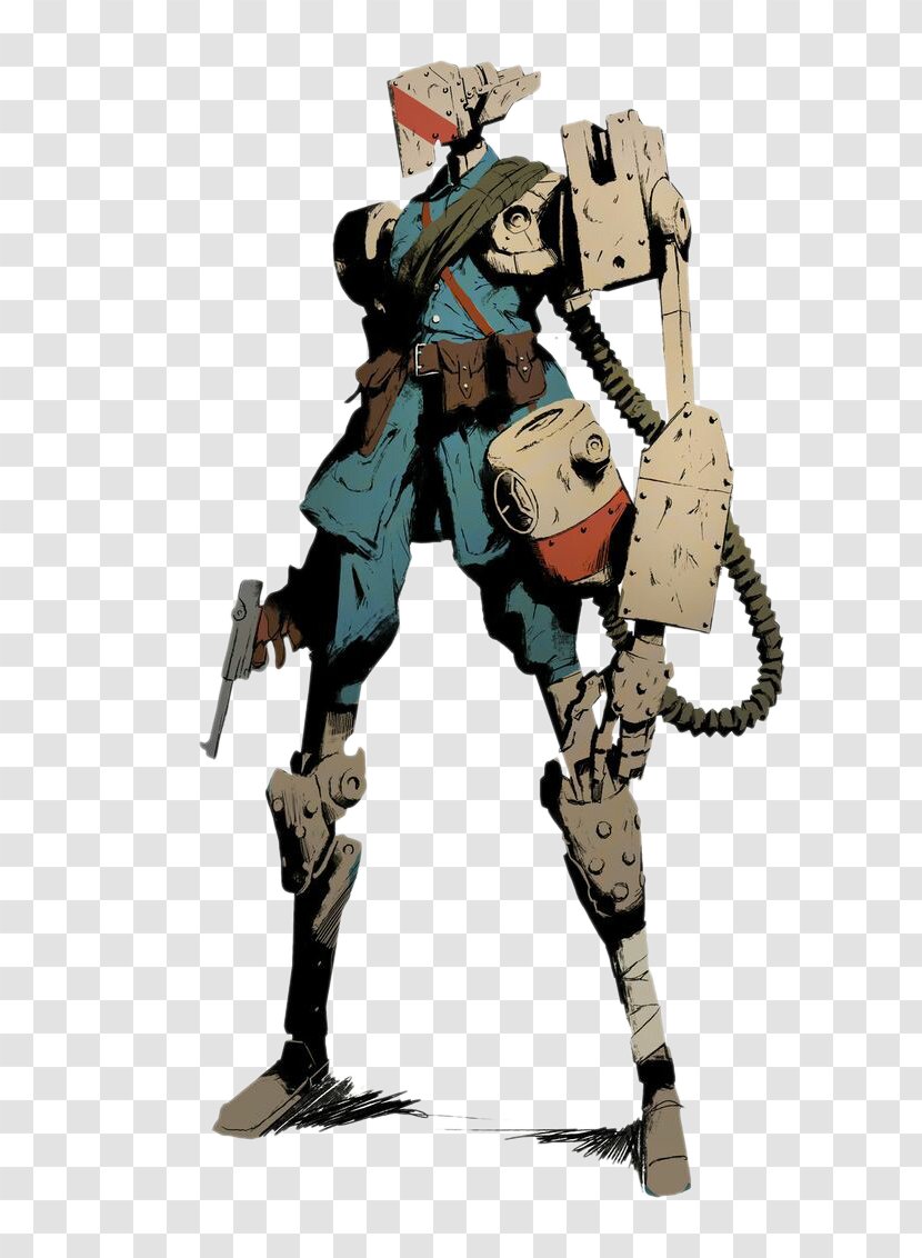 He-Man Concept Art Character Model Sheet - Infantry - Mech Warrior Transparent PNG