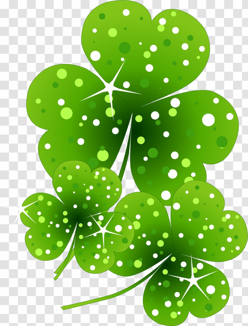 Four-leaf Clover Download - Symbol - Vector Painted Transparent PNG