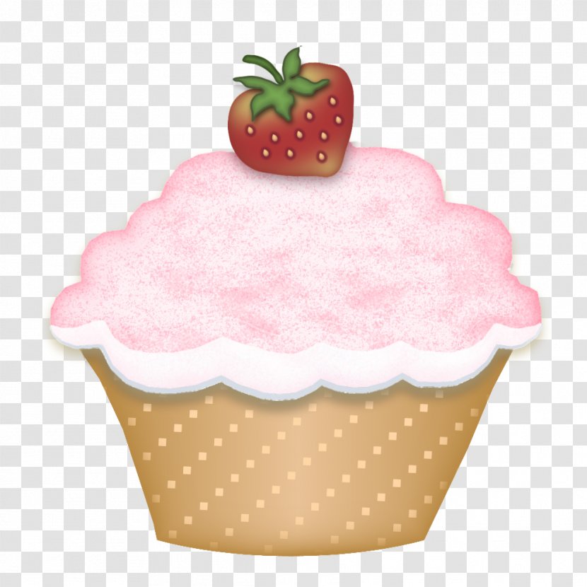 Cupcake Muffin Birthday Cake Christmas Chocolate Brownie - Strawberry Transparent PNG