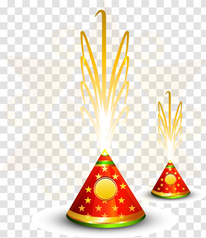 Diwali Fireworks Firecracker Hindi - Vector Transparent PNG