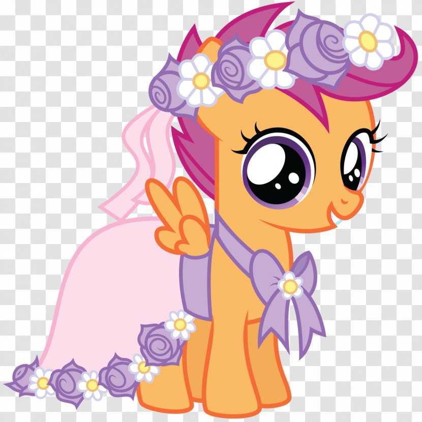 Rainbow Dash Scootaloo Apple Bloom Pony Applejack - Silhouette - Wedding Flower Poster Transparent PNG