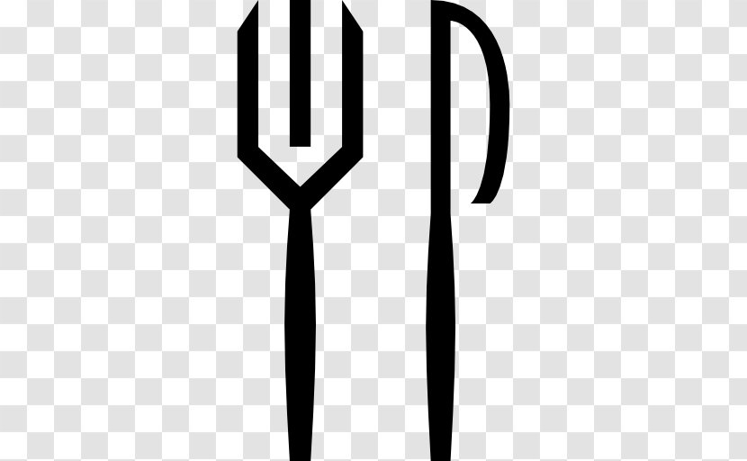 Knife Fork Symbol Kitchen - Black And White - Couple Icon Transparent PNG