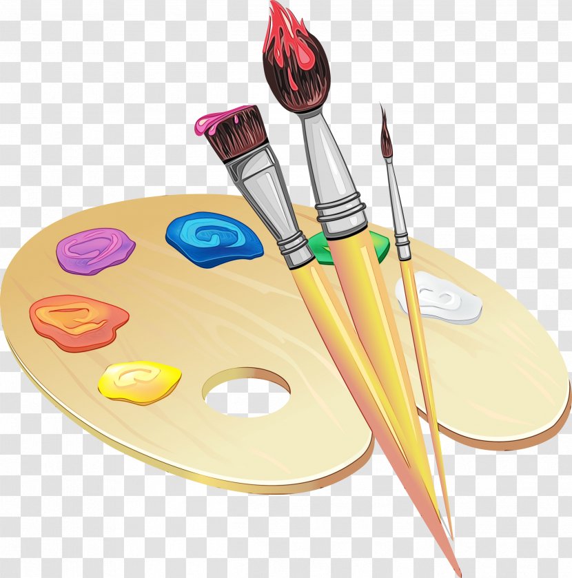 Paint Brush Cartoon - Watercolor - Still Life Makeup Brushes Transparent PNG