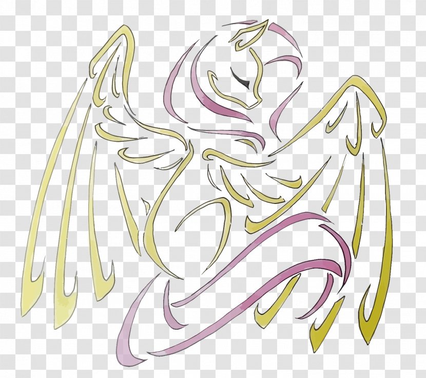Fluttershy Pegasus Illustration - Flower - Vector Transparent PNG