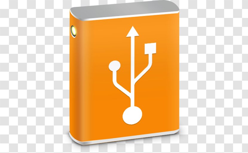 Hard Drives USB Flash - Orange Transparent PNG