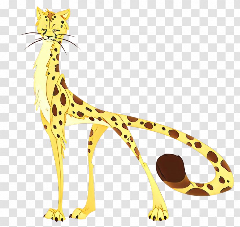 Cat Giraffe Clip Art Terrestrial Animal Fauna - Felidae Transparent PNG