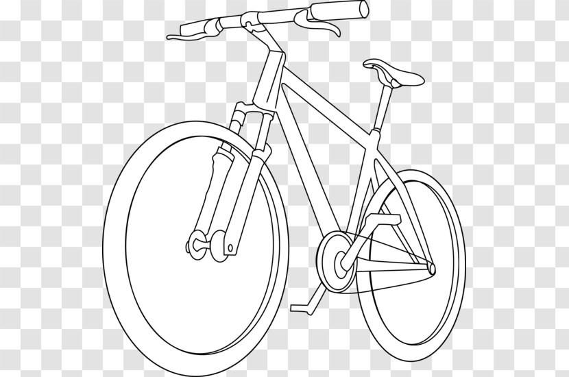 Coloring Book Bicycle Cycling Drawing Clip Art - Hand-painted Bike Vector Transparent PNG