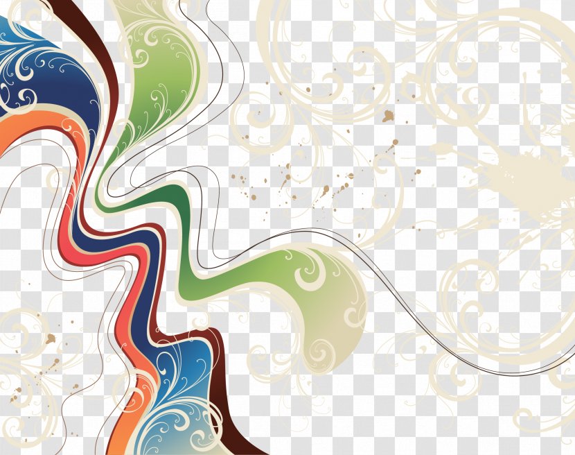 Euclidean Vector Clip Art - Wave - Floral Vortex Background Transparent PNG