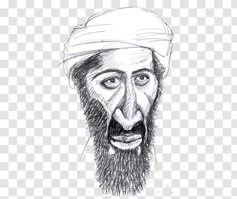 Death Of Osama Bin Laden Caricature Drawing Sketch - Selfportrait - Terrorist Clip Art Transparent PNG